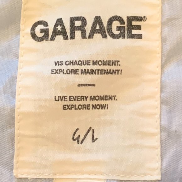 Garage Adult Large Red White Blue Windbreaker with Hood - Picture 4 of 8